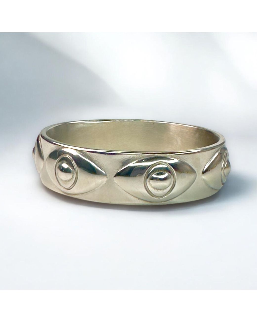 Jagged Halo Jewelry Green Athena Evil Eye Bangle