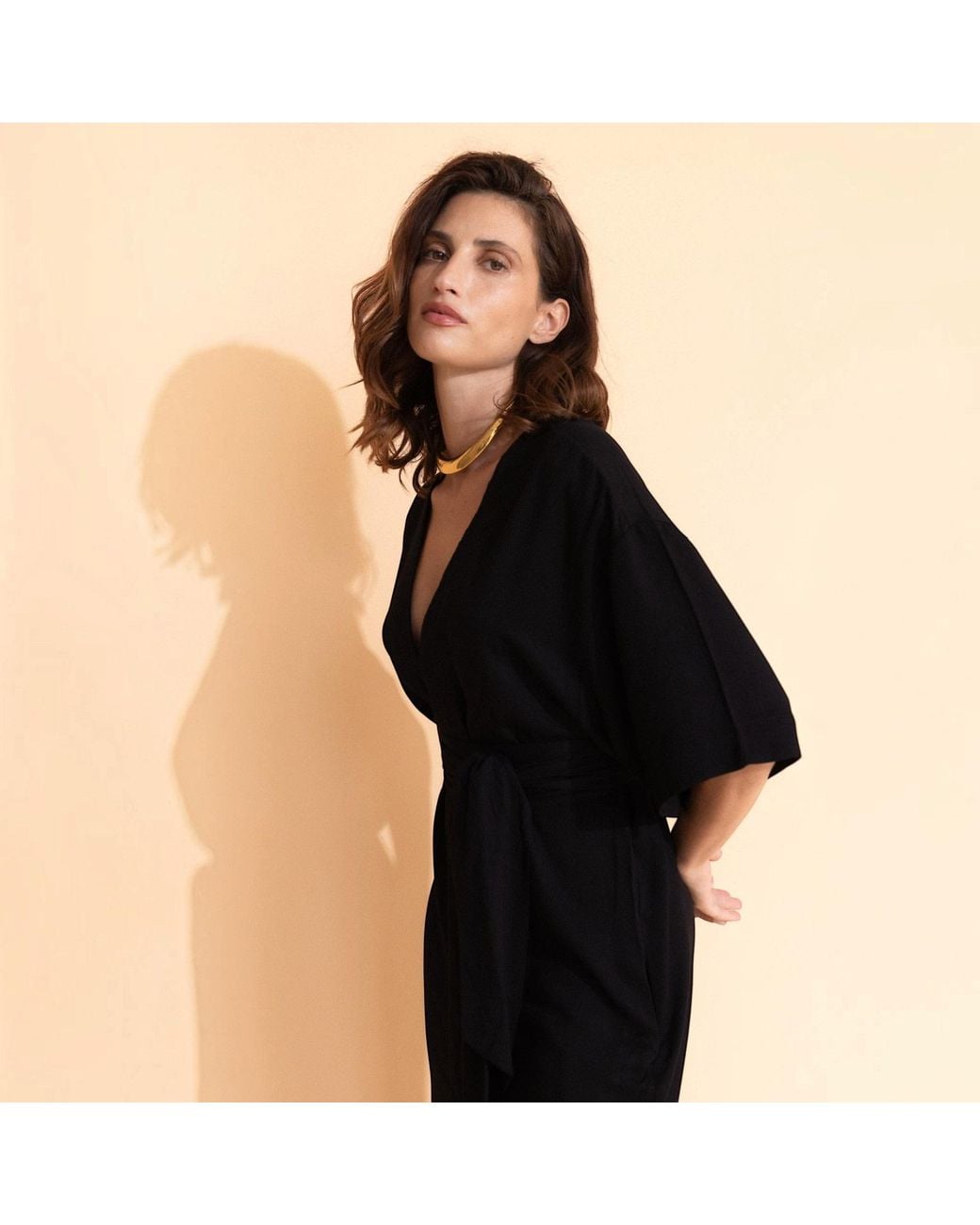 Casa Lélé Black The Lana Kaftan Dress