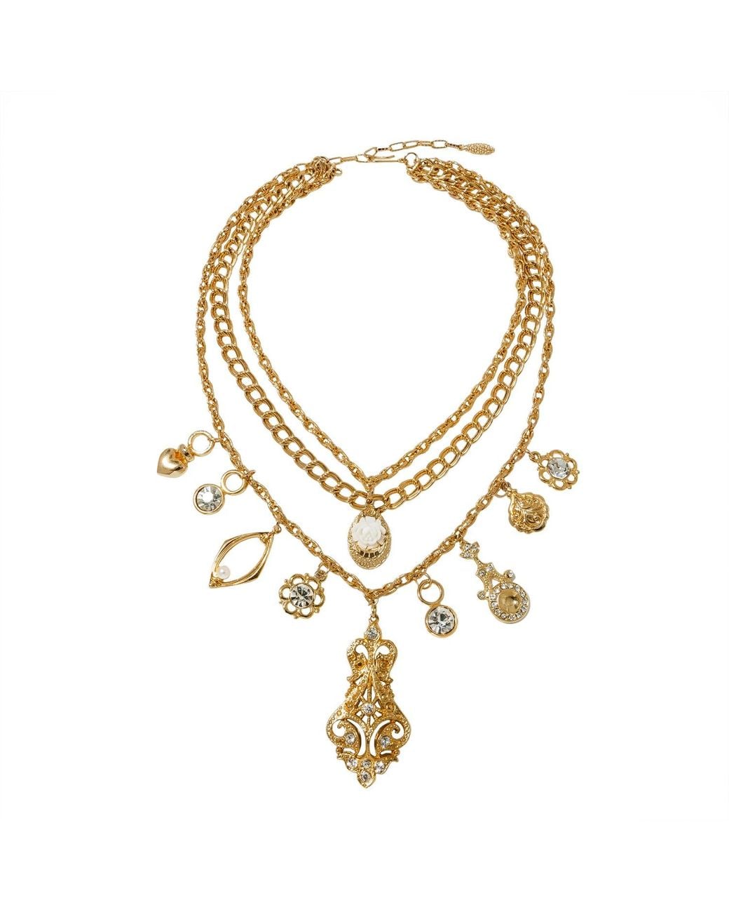 Caramel Vintage Jewellery Metallic Vintage Plated Lilibeth Necklace