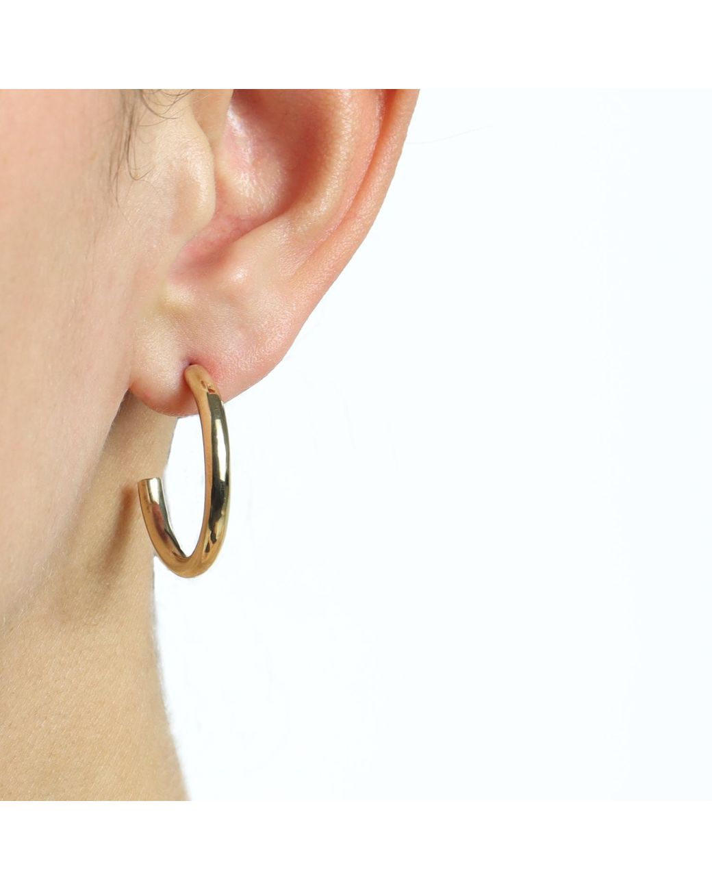 Gabriella Alicia Metallic Diamond Hoop Earrings