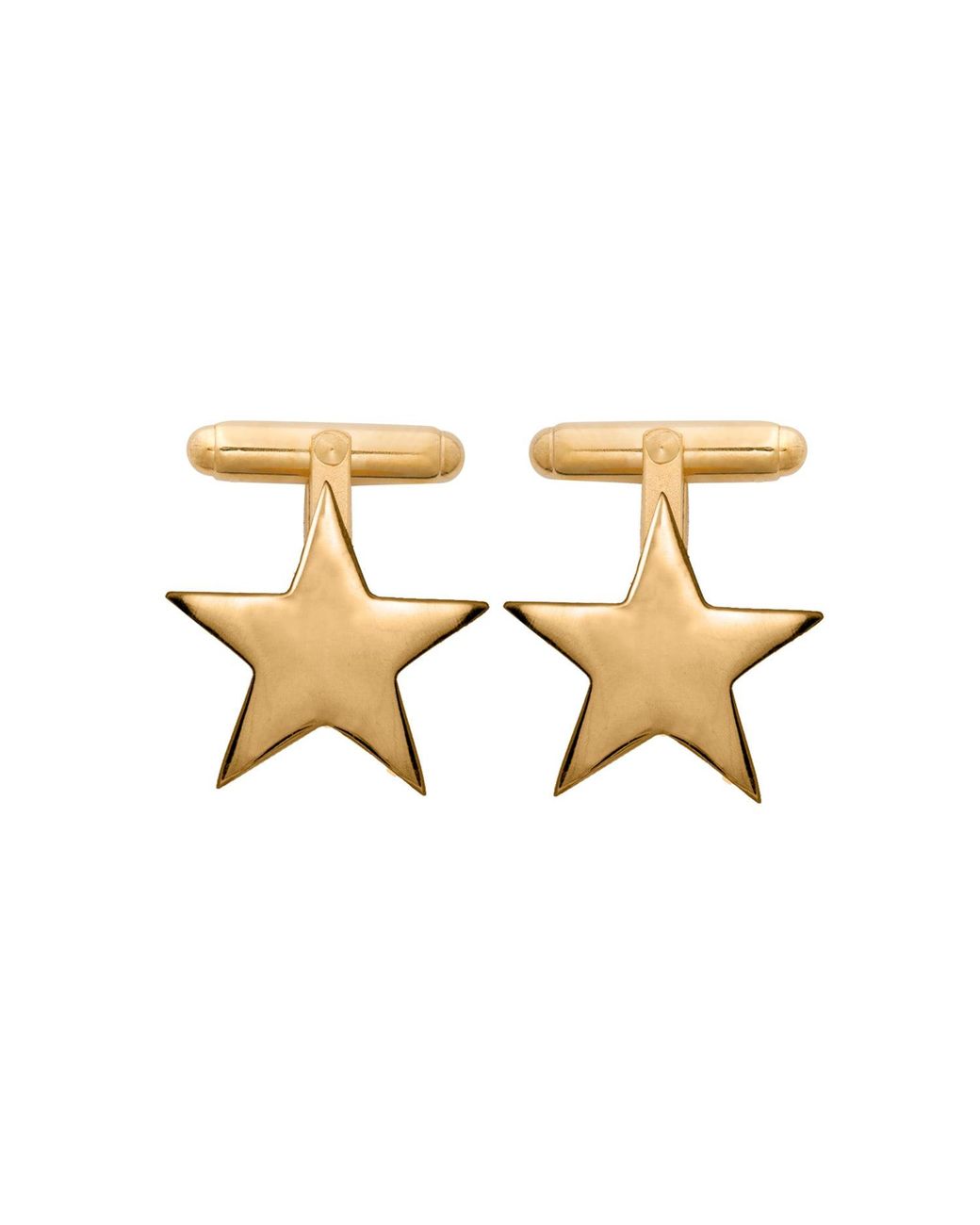 Edge Only Metallic Star Cufflinks 18Ct Vermeil for men