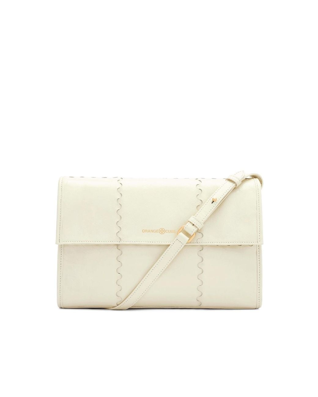 Orange Cube Natural Mosaic Messenger Bag