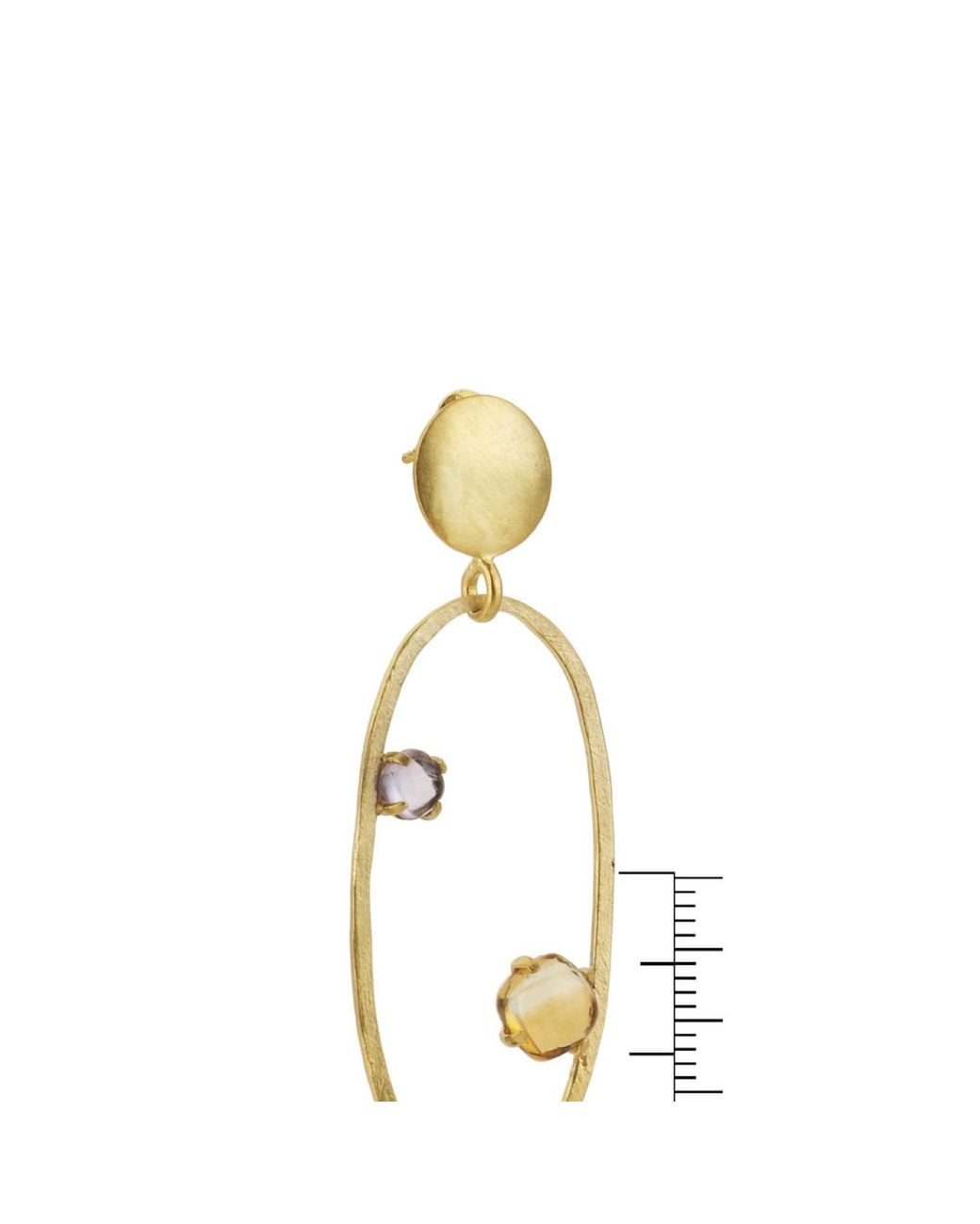 Genevive Jewelry Metallic Overlay Cubic Zirconia Accent Open Circle Earrings
