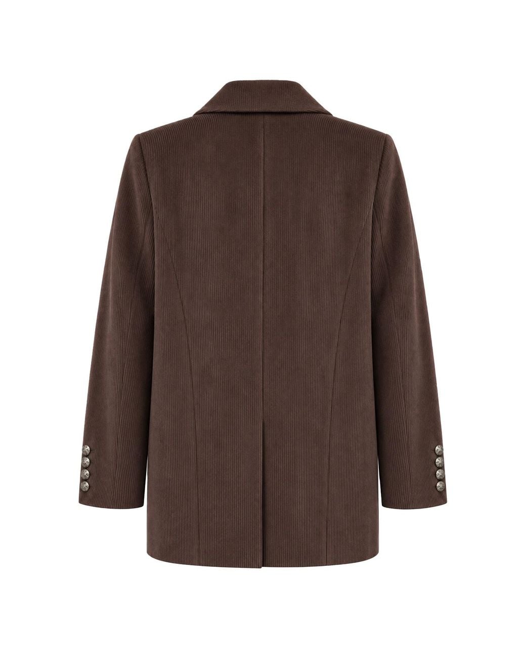 Malo Brown Corduroy Double-Breasted Blazer