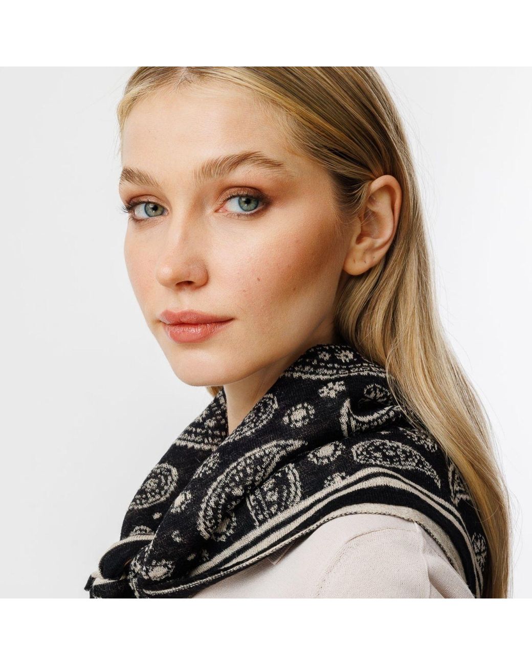 Mohair&Angora Black Mohair Foulard