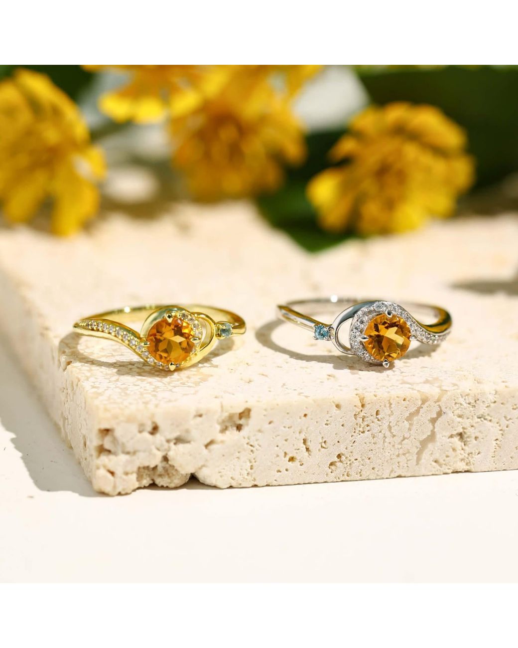 Azura Jewelry New York White Ring Of Air Vermeil