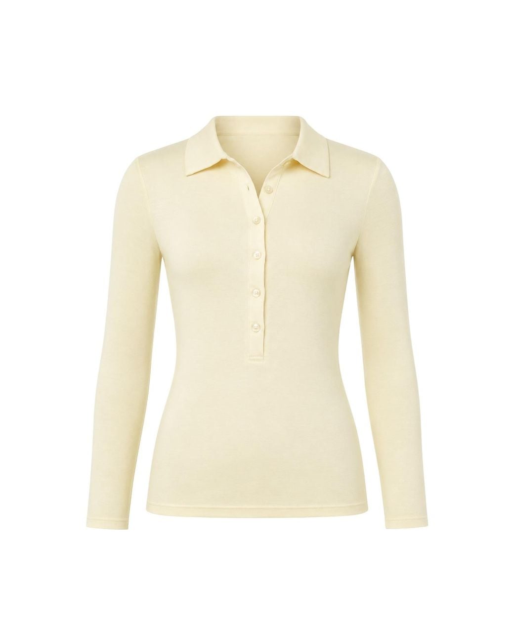 Ats the Label Natural Neutrals Kian Soft Ivory Button Collar Top