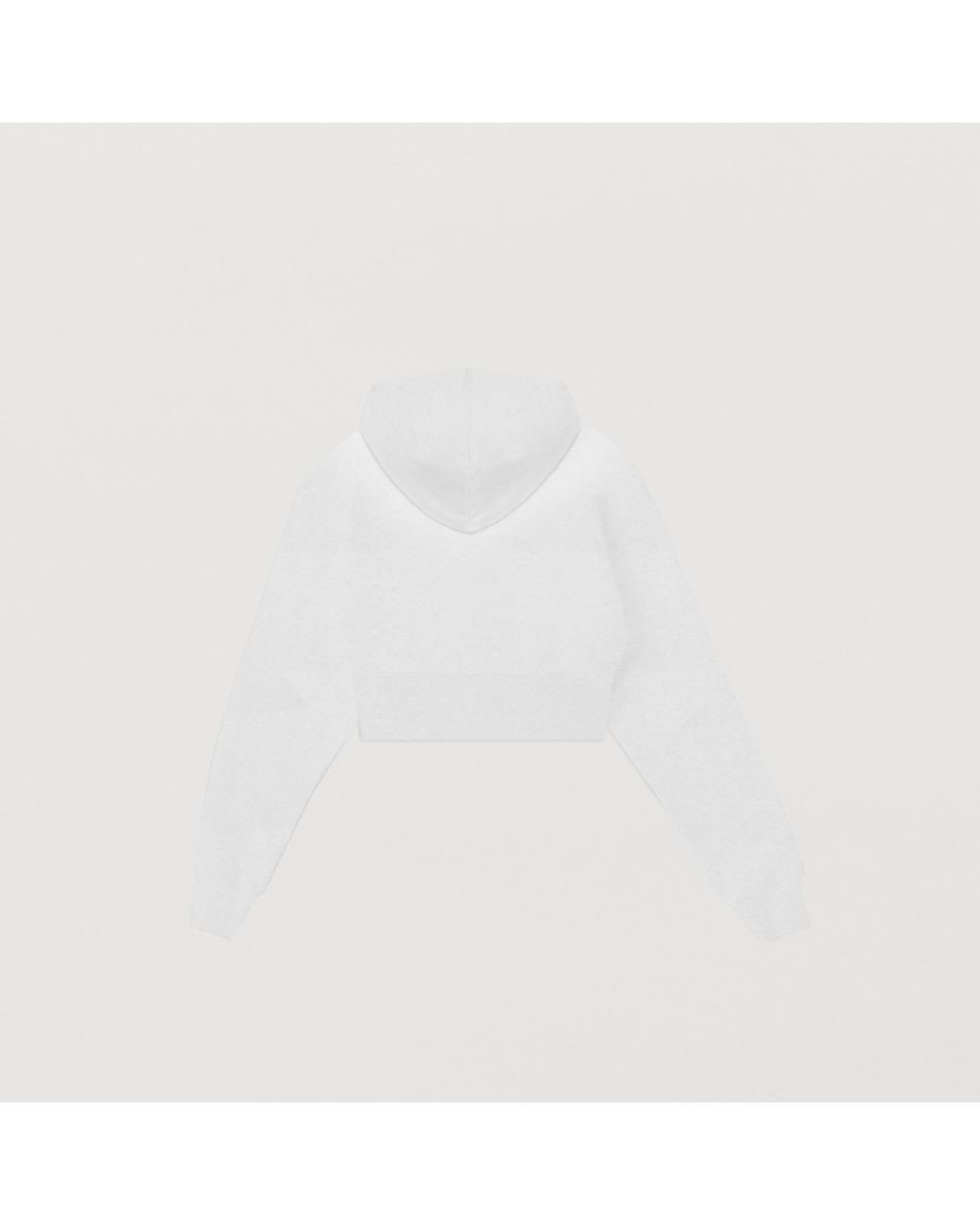 Kapture White Travel Logo-Print Cropped Hoodie