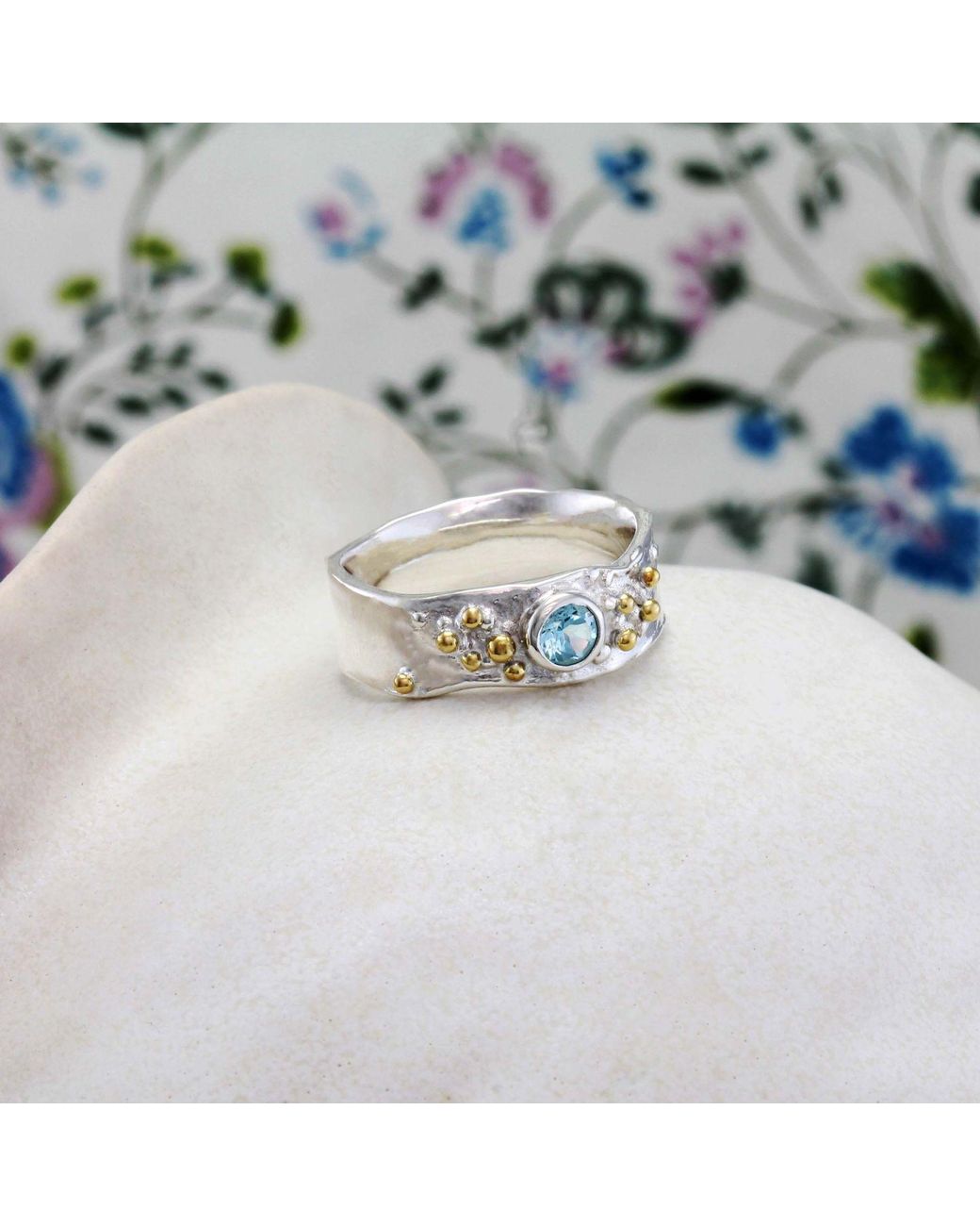 Isla Silver White Topaz Ring With Sterling