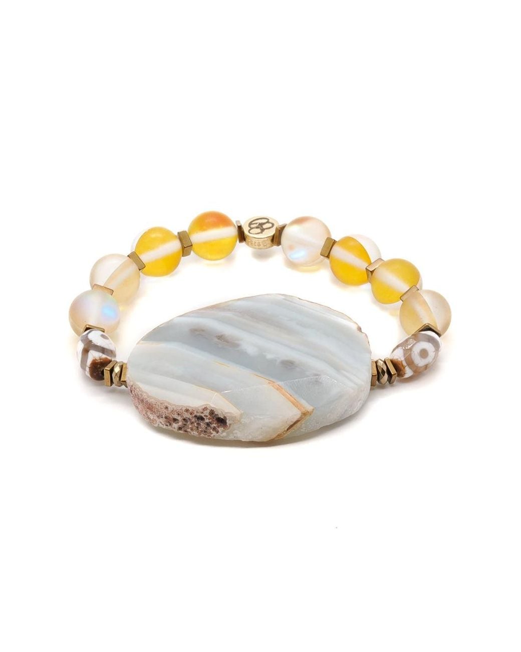 Ebru Jewelry Metallic Chunky Agate Bracelet