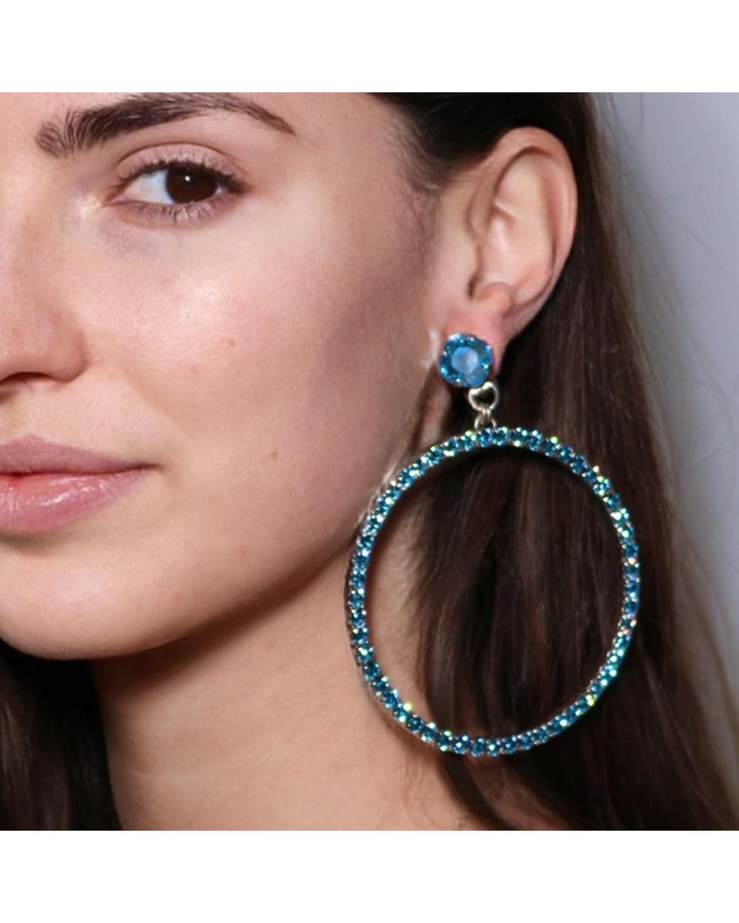 Vicki Sarge Blue The Large Hoop Earrings