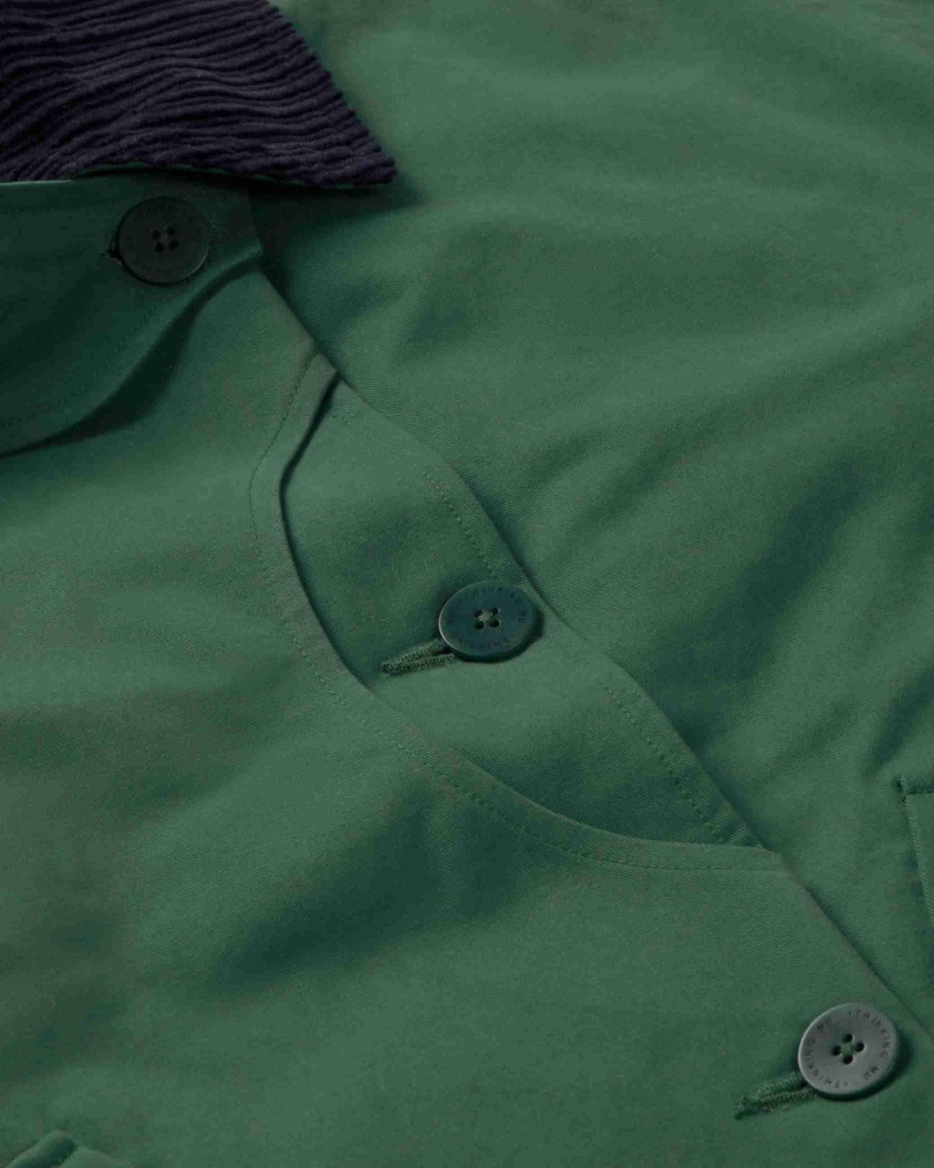 Thinking Mu Green Norma Oversized Quilted Jacket