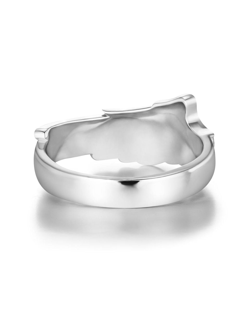 Azura Jewelry New York White Angel Guardian Ring Vermeil for men