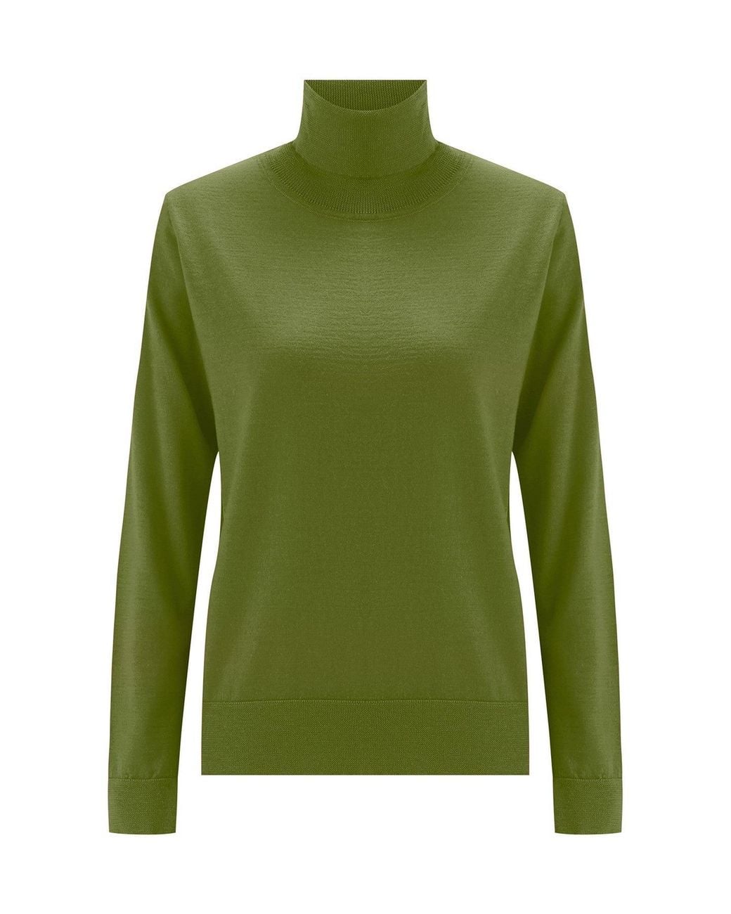 Peraluna Green Valeria Fine Turtleneck Pullover
