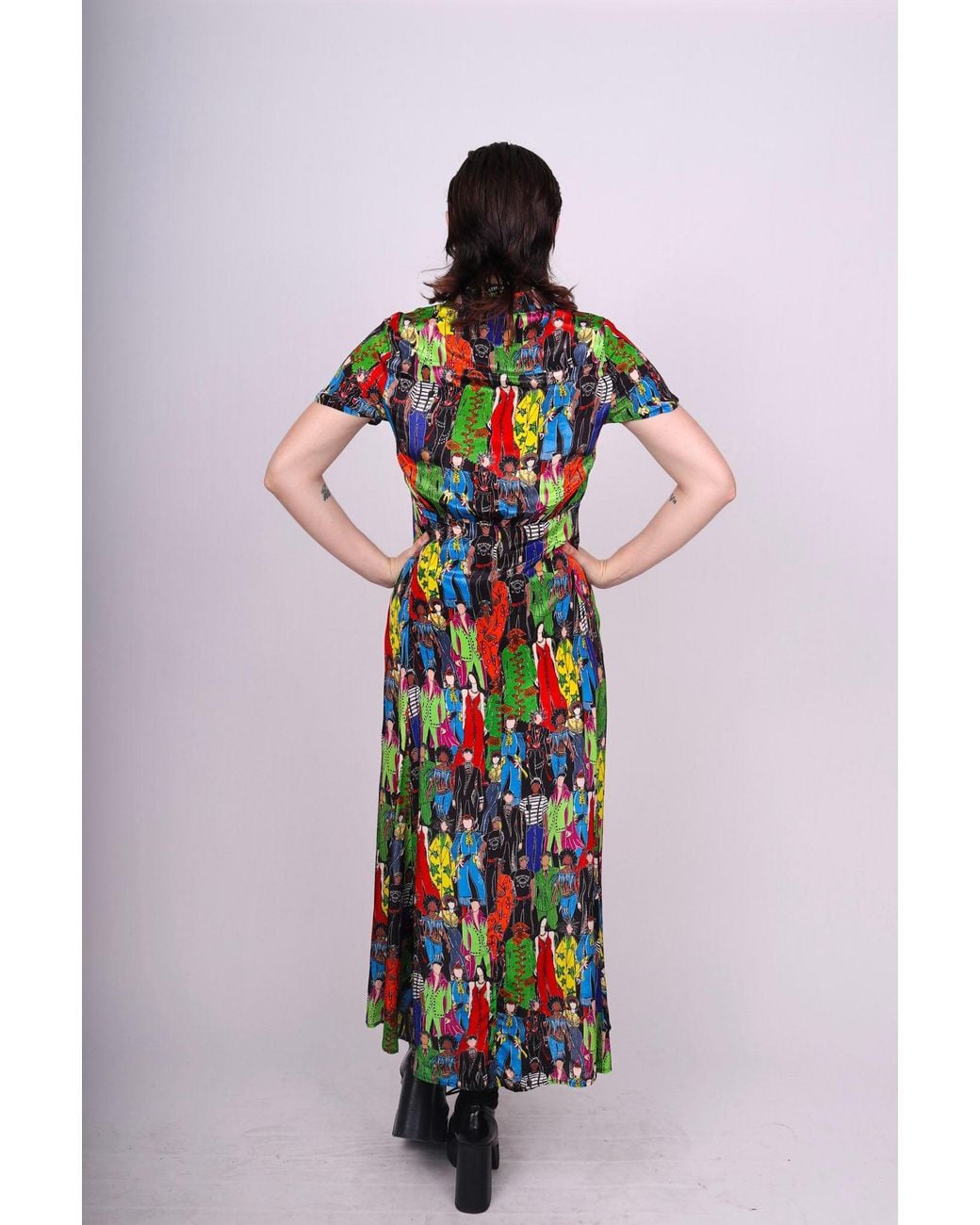 Any Old Iron Green Heroes Collared Dress