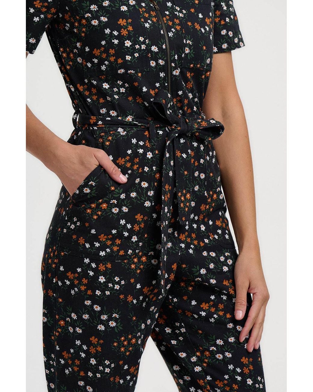 Sugarhill Black Billy Boilersuit Floral