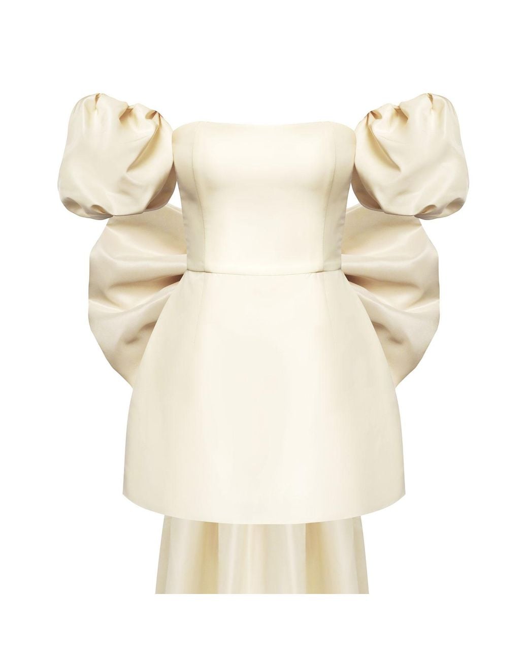 POST MERIDIEM Natural Milk Bow Back Jumpsuit Dress