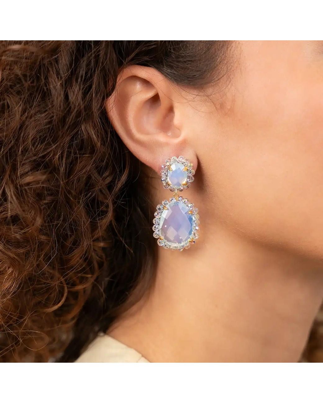 LOTT.gioielli Gray Double Round Earrings M