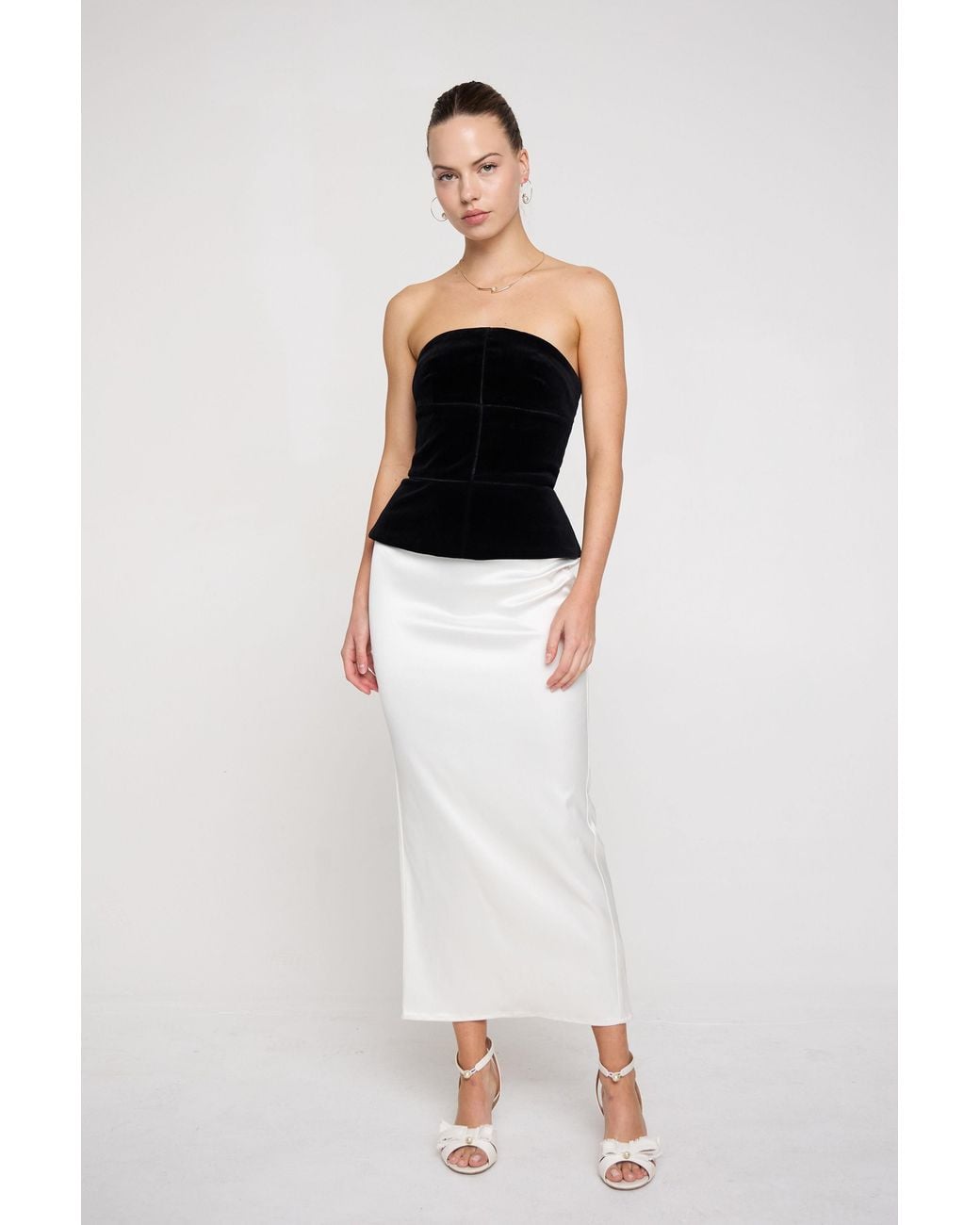 Marieta Yan Black Dahlia Velvet & Satin Dress