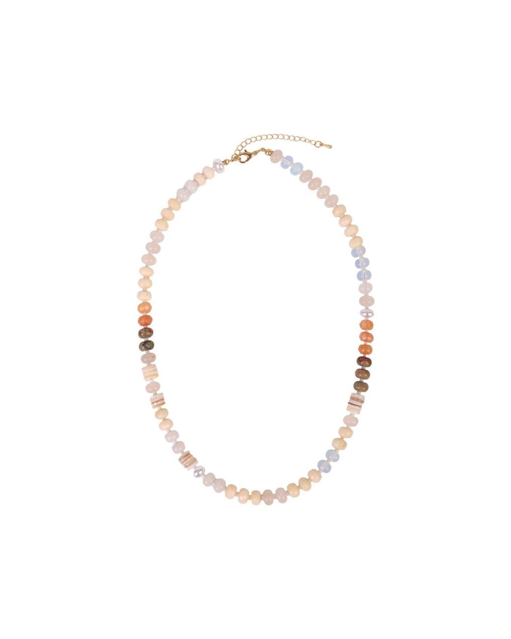 Saachi Metallic Beaded Natural Necklace