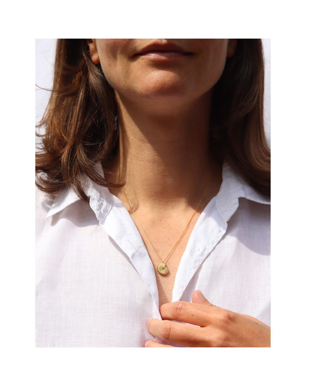 Lee Renee Metallic Ammonite Necklace