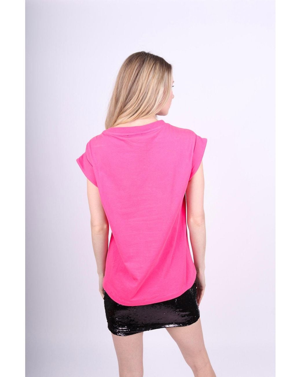 Any Old Iron Pink Beaded Horse Face Cotton T-Shirt