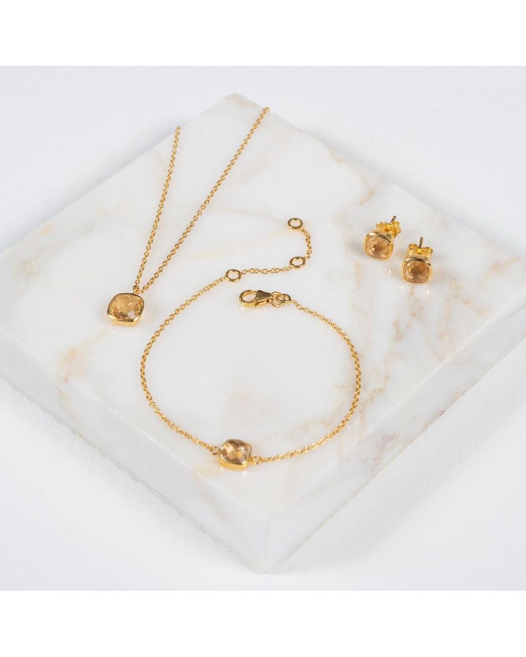 Auree Jewellery Metallic Brooklyn Citrine & Vermeil Necklace