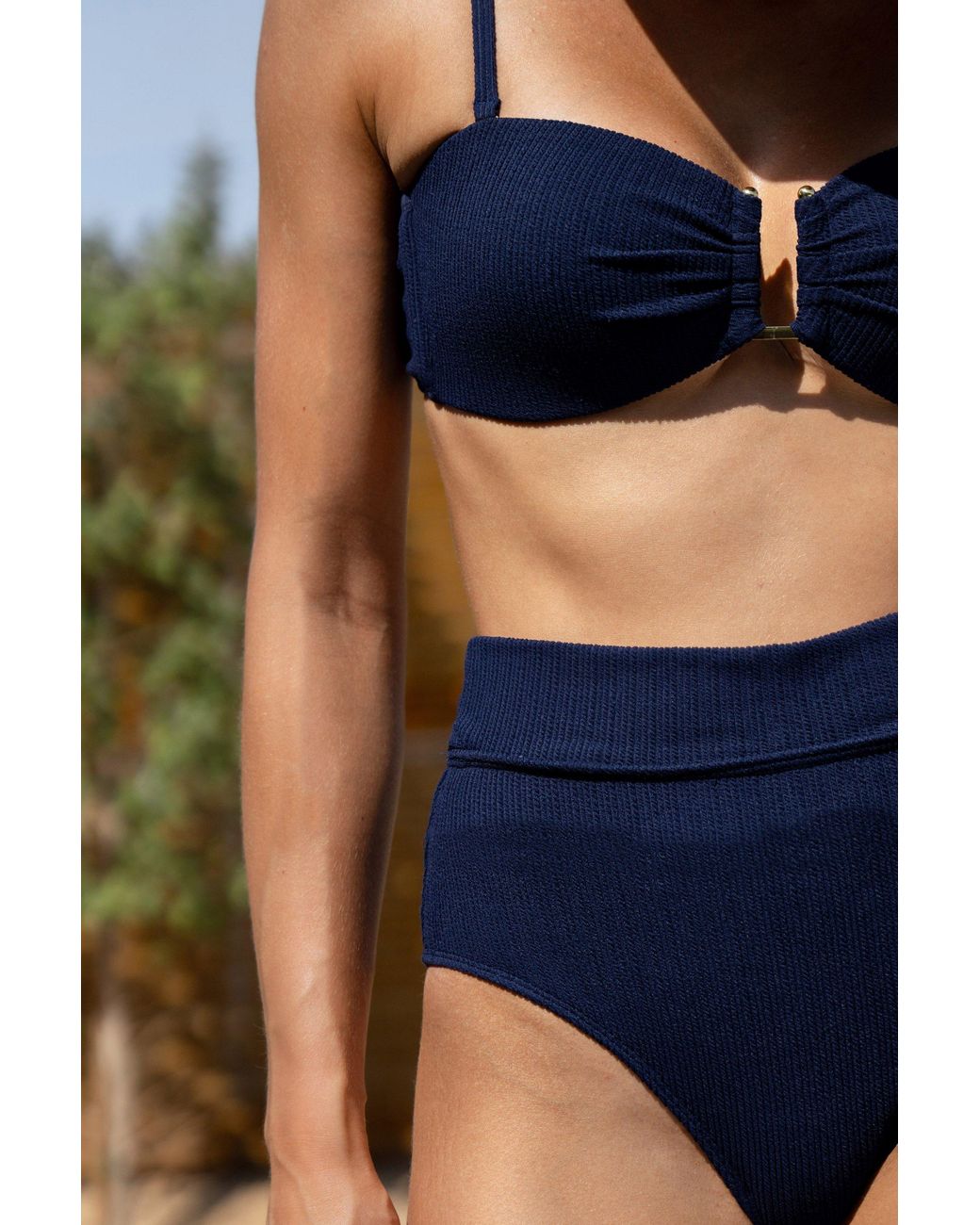 Change of Scenery Blue Hi Leg Hi Waist Bottom