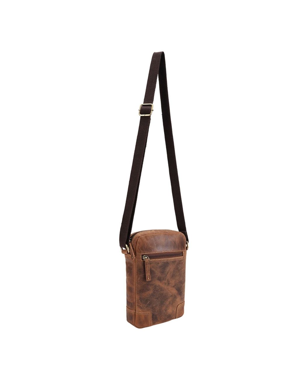 Lloyd Baker Brown Bally Distressed Leather Crossbody for men