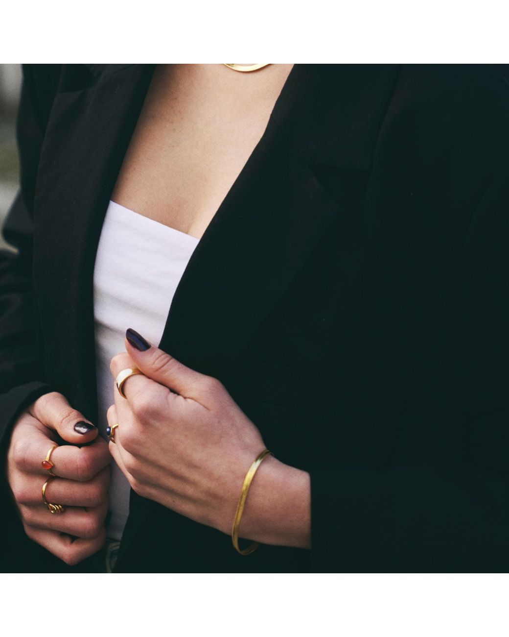 Les Reines Metallic Snake Chain