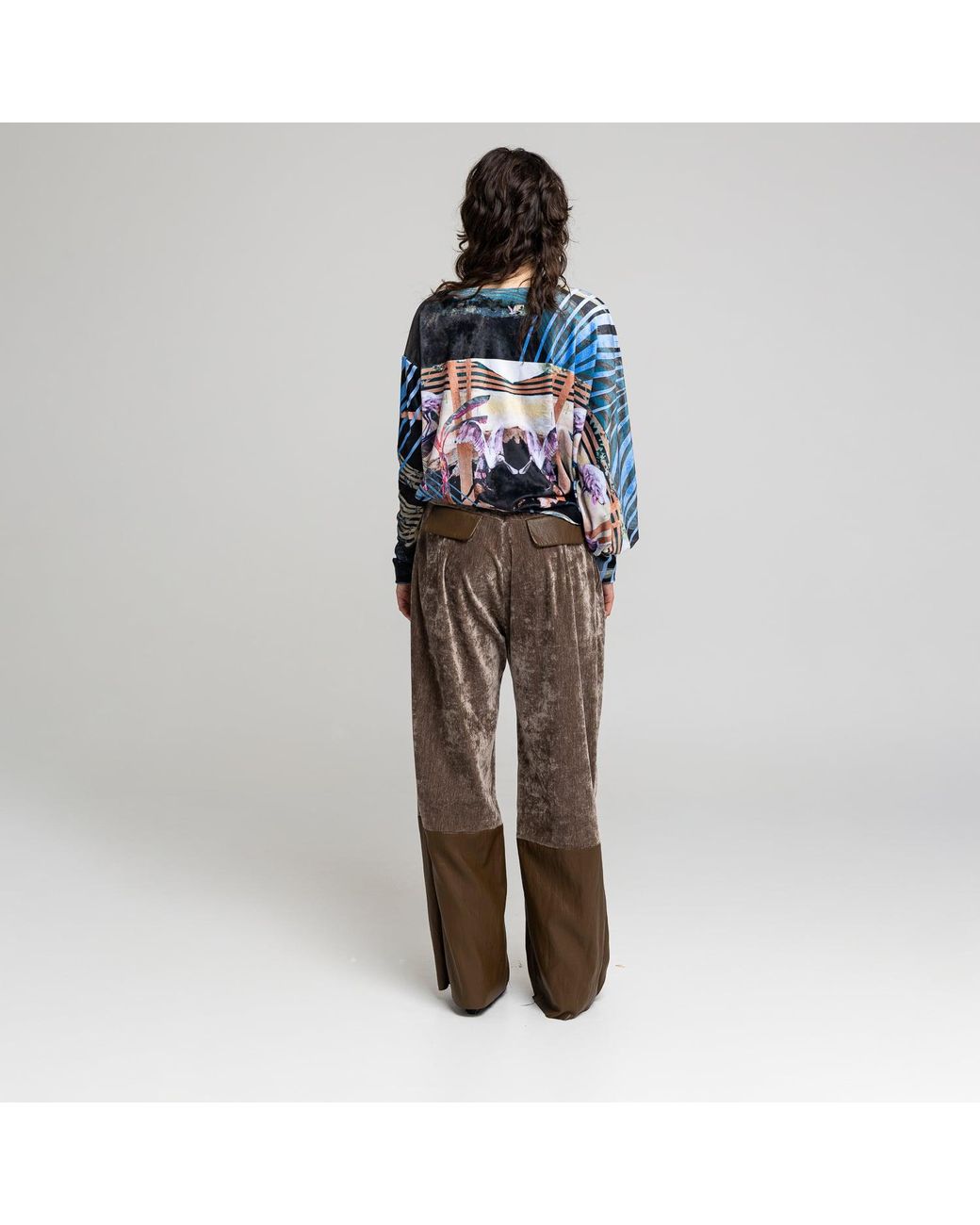 ARTISTA Blue Lumina Velvet Top