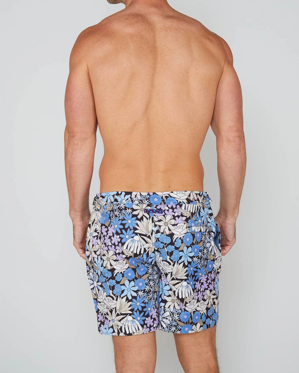 Lords of Harlech Blue Pool Rough Floral Swim Short for men
