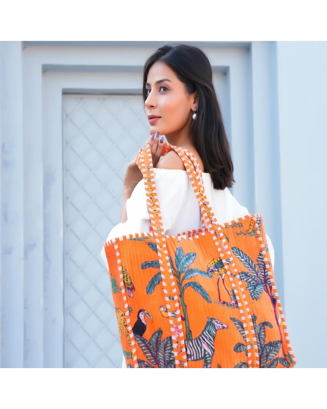 Conscious Yoga Collective Red The Ultimate Velvet Jungle Tote