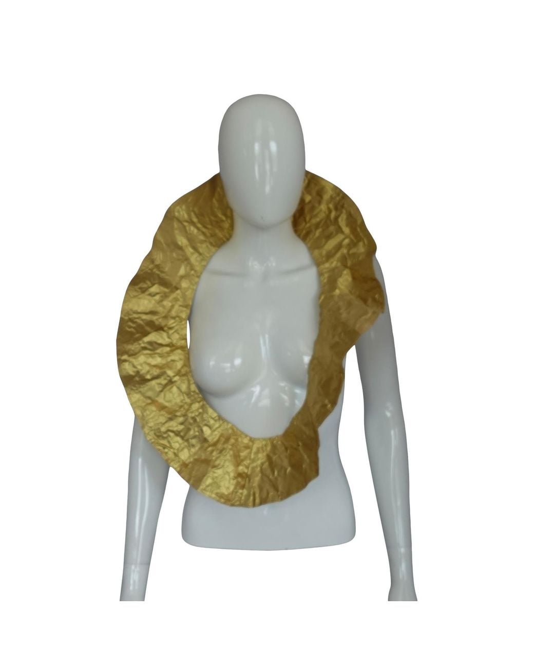 Romer Millinery Green Metallic Silk Circular Collar
