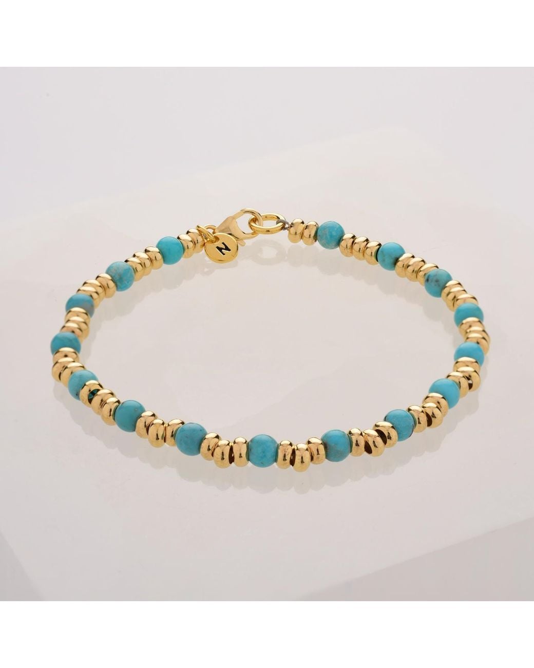Nellou Jewellery Blue Gem Bracelet December Birthstone Plated Sterling