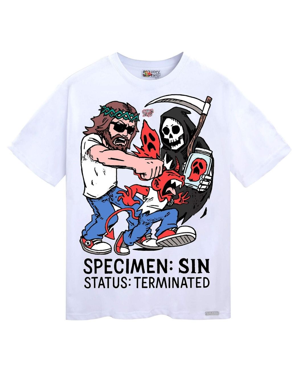 VERYRARE Blue Jesus Sin Grim Reaper Tee for men
