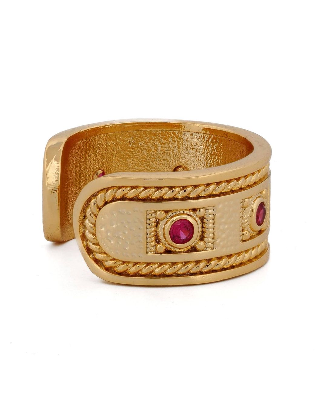 Ebru Jewelry Metallic Mystic Queen Ruby Cuff Ring