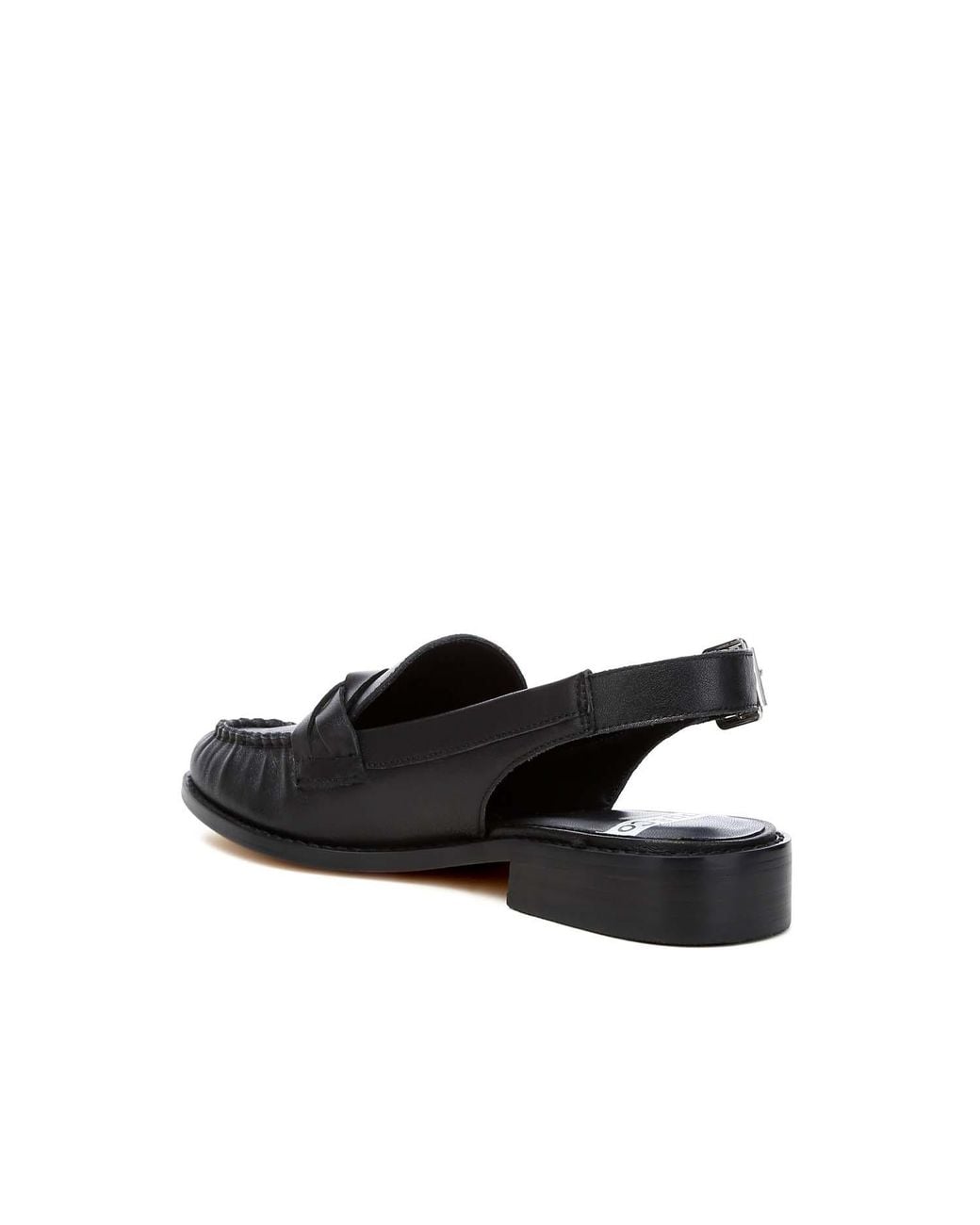 Rag & Co Black Jemykin Genuine Leather Loafer Sandals