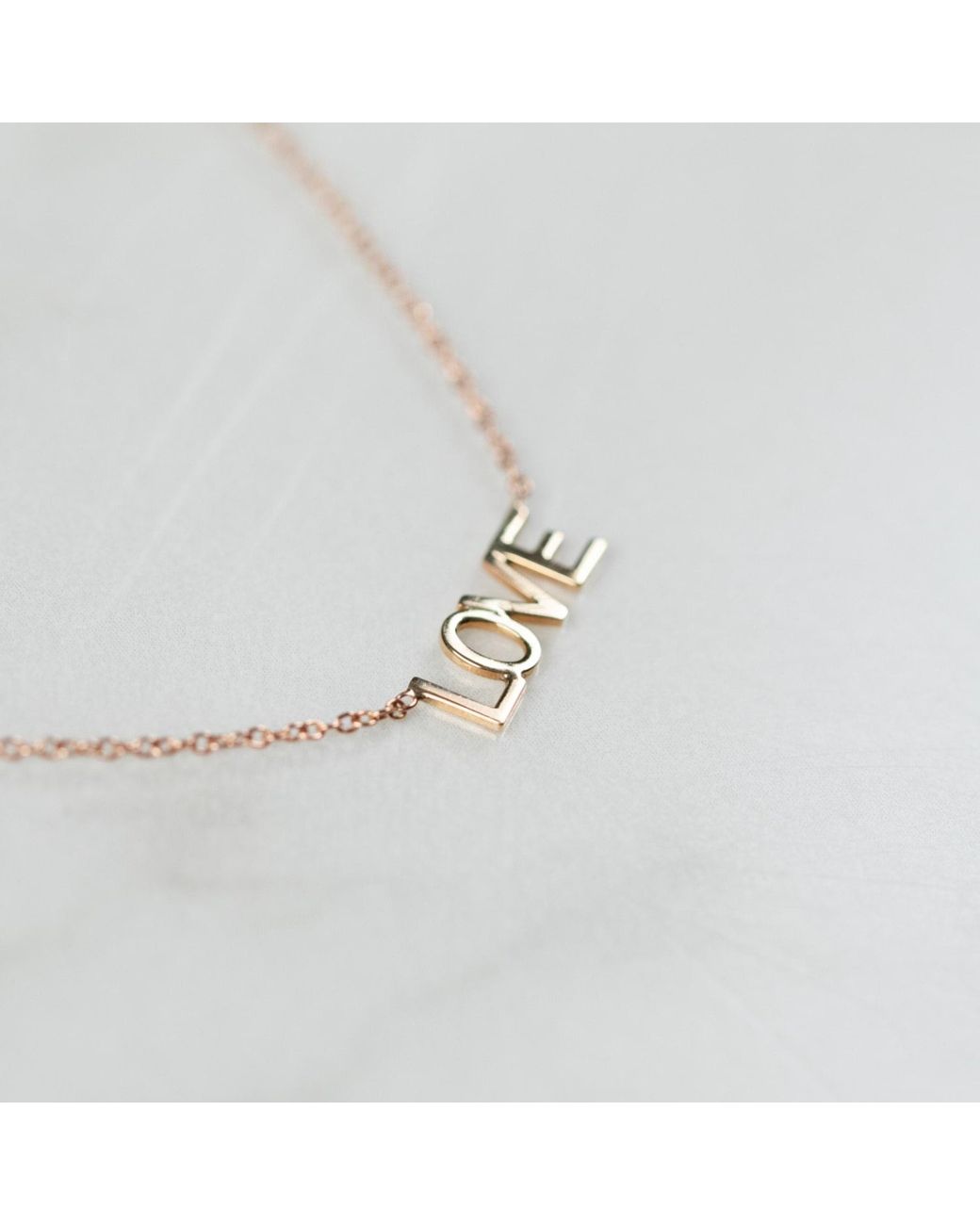 Heather Hawkins Jewelry Metallic Love Fourteen Karat Fine Jewelry Block Print Necklace