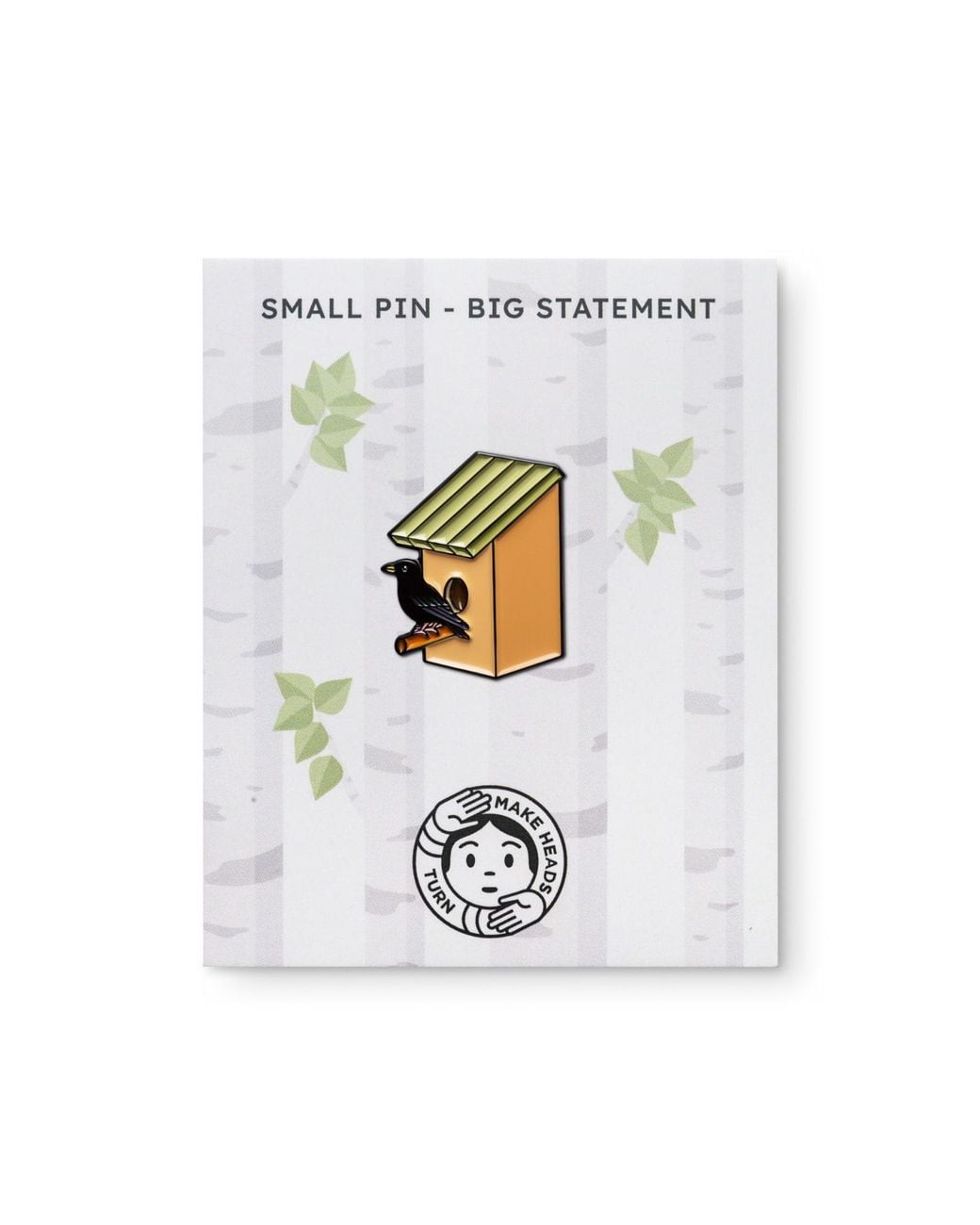 Make Heads Turn Metallic Neutrals Enamel Pin Starling Birdhouse