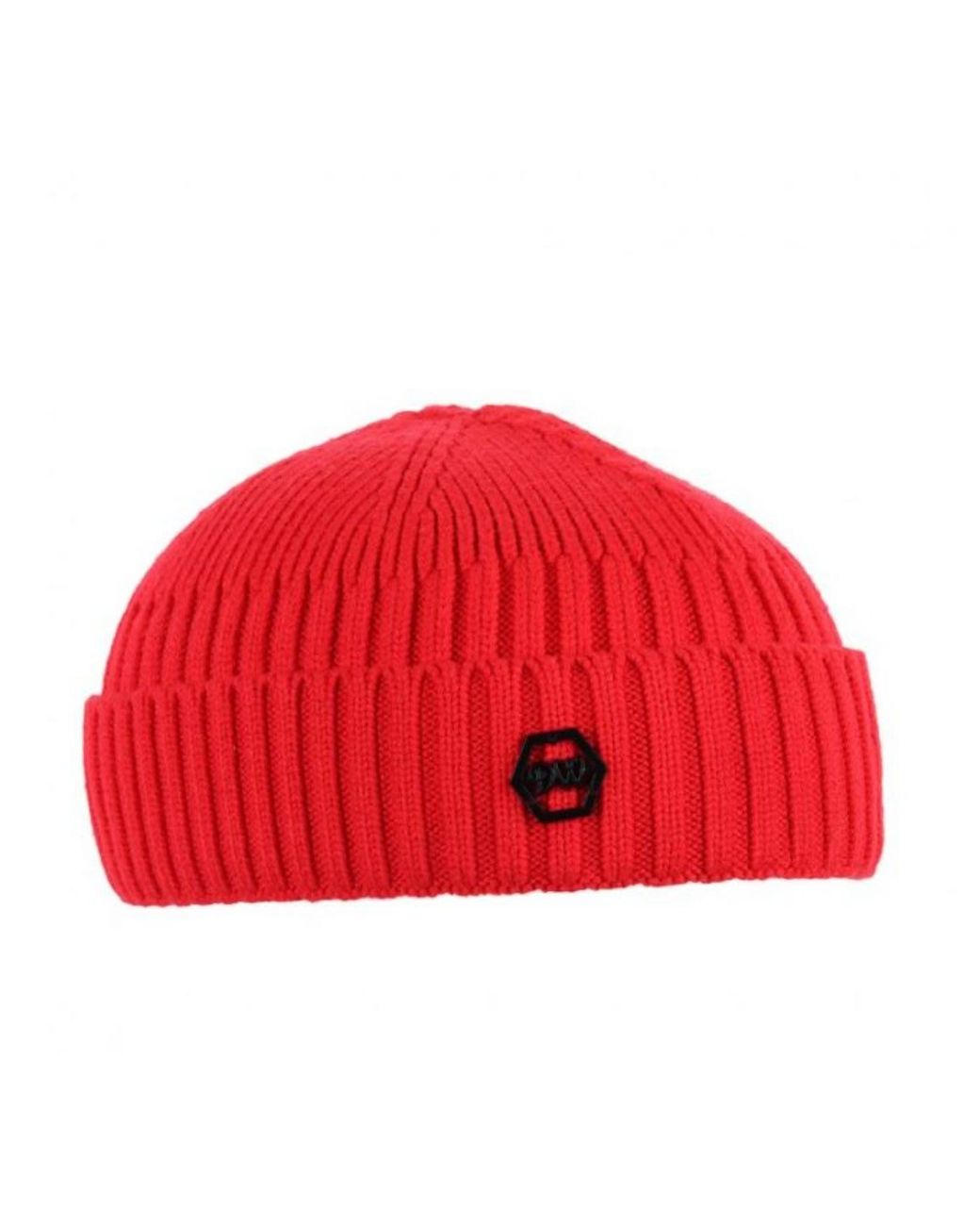 DAVID WEJ Red Wickliffe Wool Beanie – for men