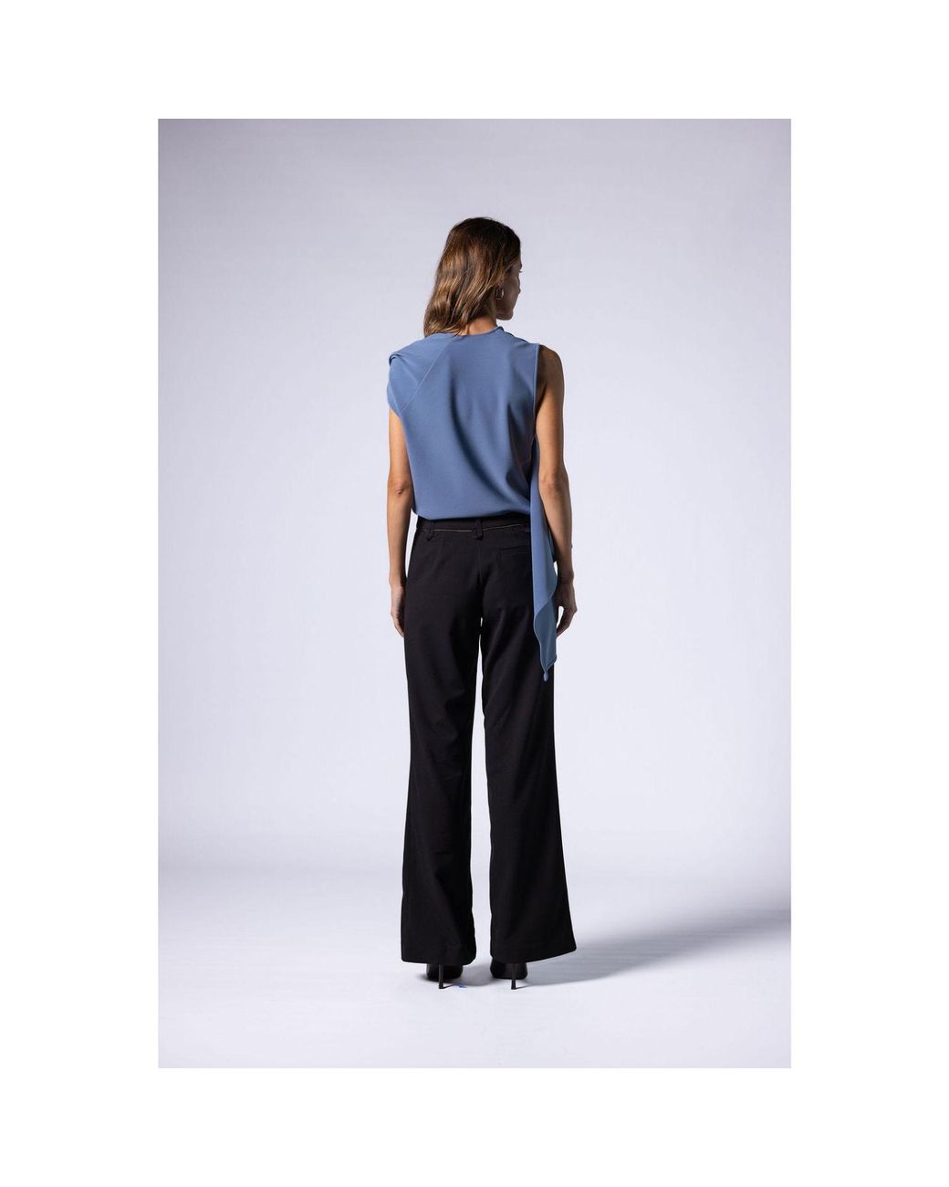 Lendrop Studios Blue Laurent Twisted Top Slate
