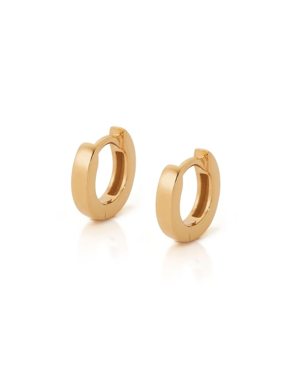 Nellou Jewellery Metallic Timeless Huggie Earrings Plated Sterling