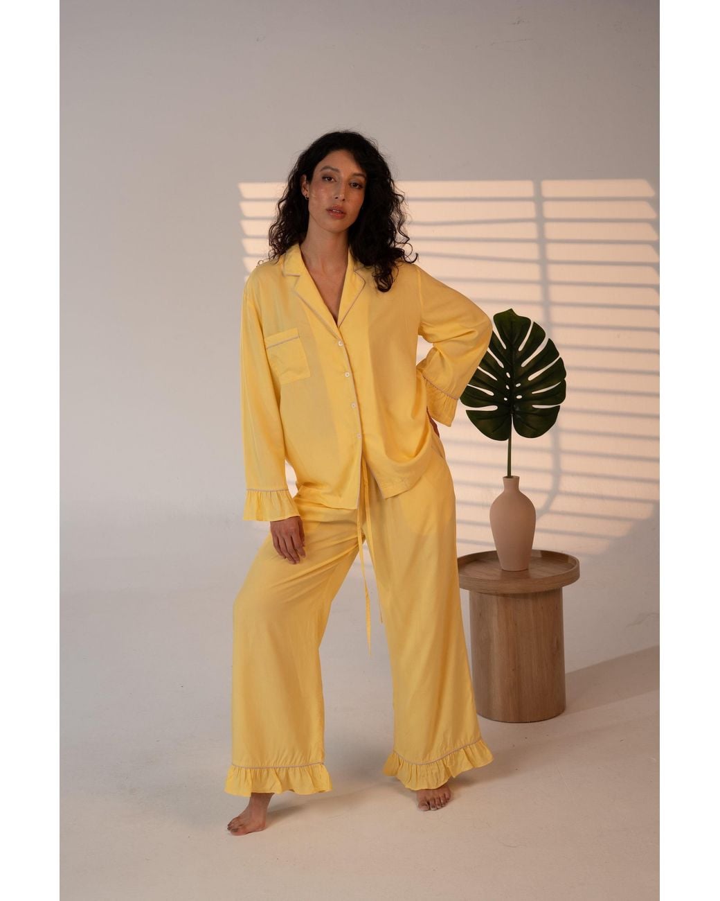Carolina Benoit Yellow Luxury Bamboo Pajama Set