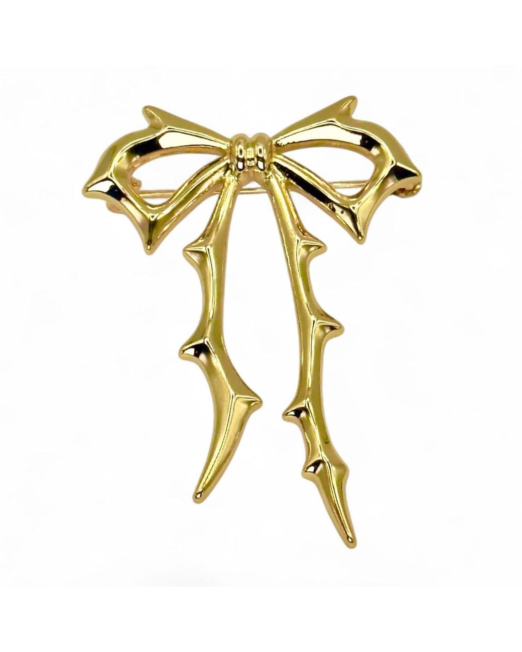 Jagged Halo Jewelry Metallic Carrie Bow Brooch