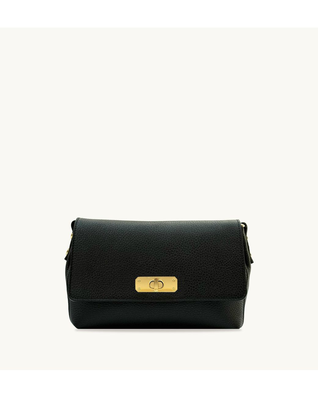 Apatchy London Black The Maisie Midi Leather Bag