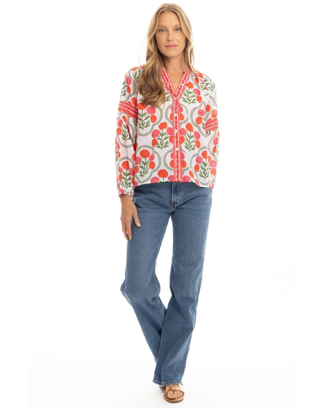 Bindu Red Carlie Blouse