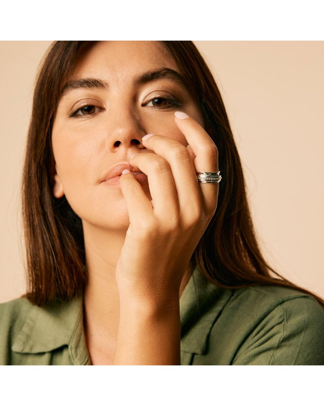 Charlotte's Web Jewellery White Aura Halo Spinning Ring