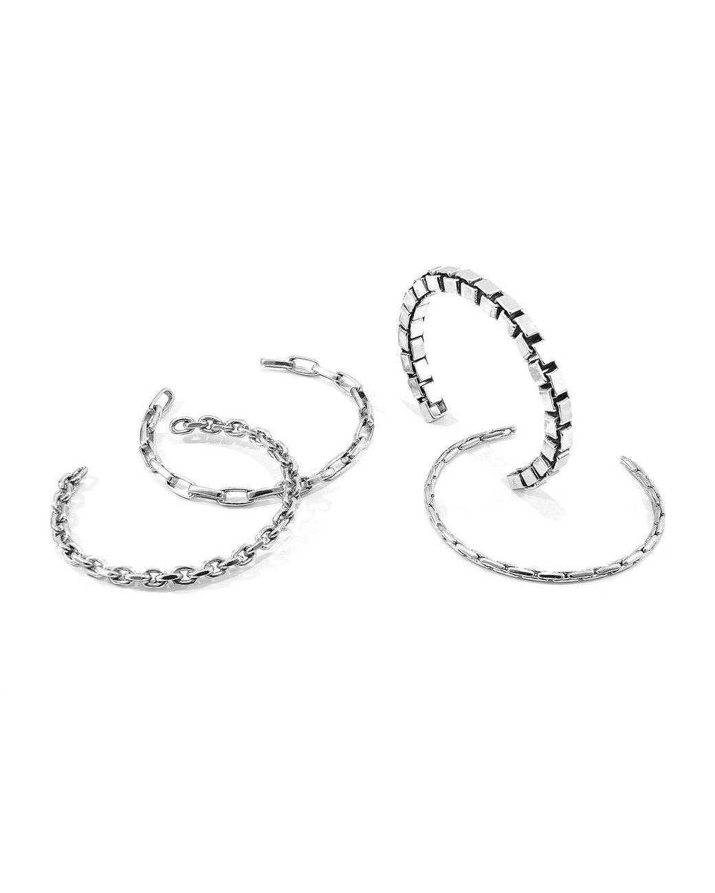 Anchor and Crew Metallic Mizzen Sail Chain Bangle for men
