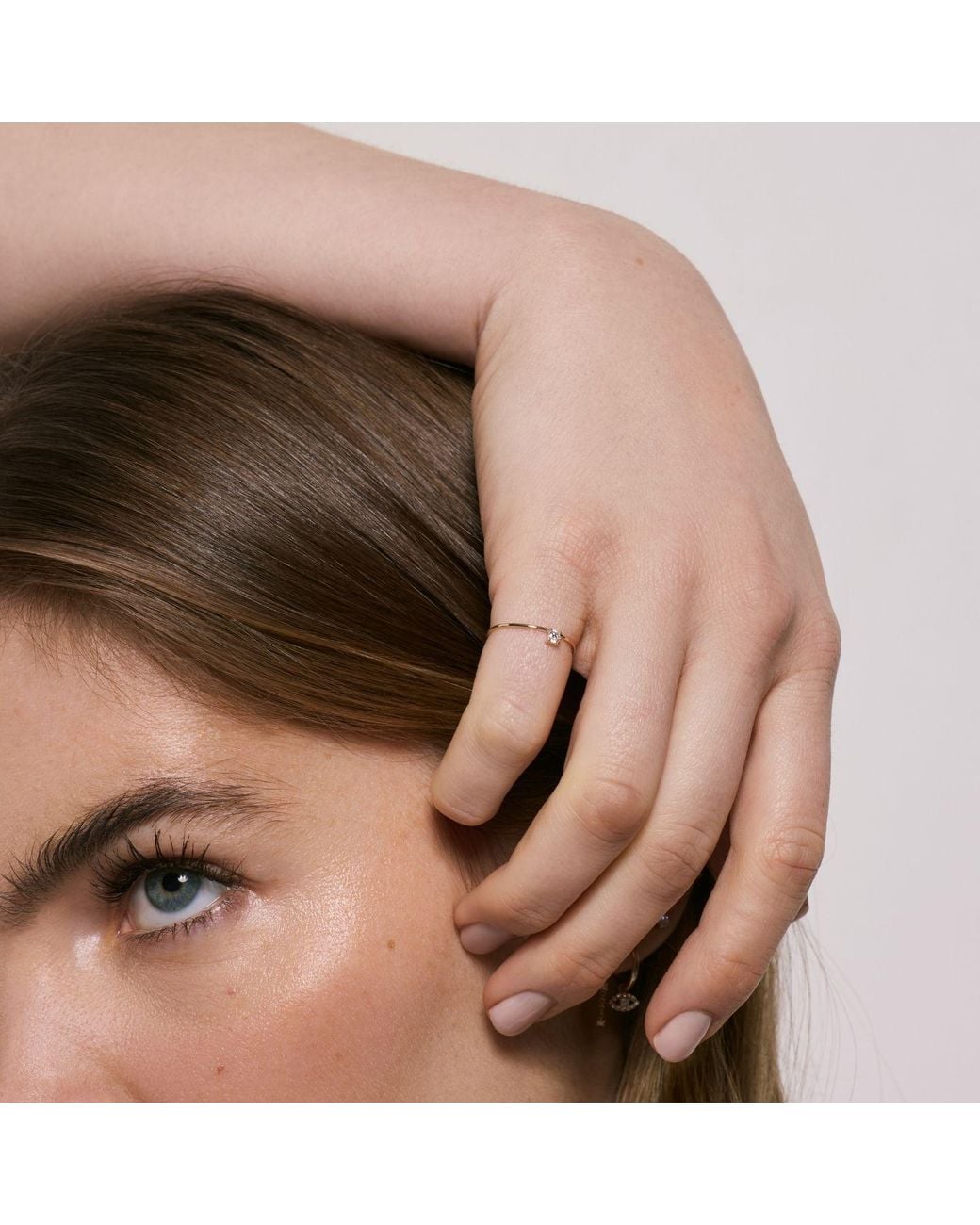 Dyamka Metallic Diamond Solitaire Ring